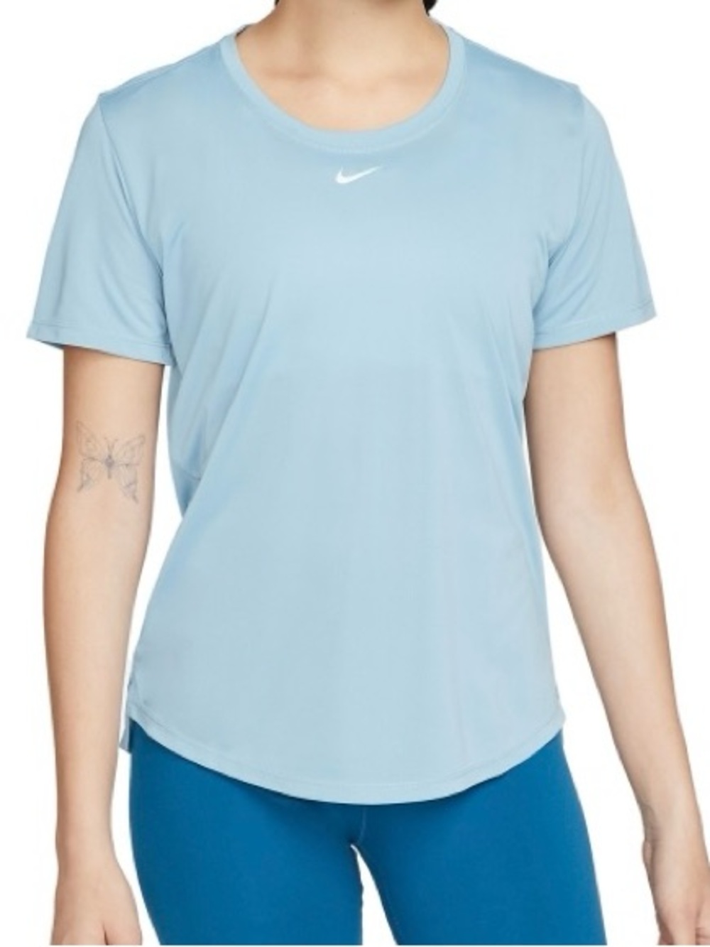 Nike Dri-Fit One Women's Standard Fit Short-Sleeve Top DD0638-494 Worn Blue (L)